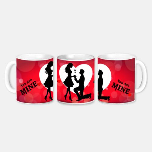 Brand Name You Are Mine Printed Coffee Mug | Gifts for Girlfriend Boyfriend Husband Wife | Ceramic Mug 350 ml | Valentine day gift